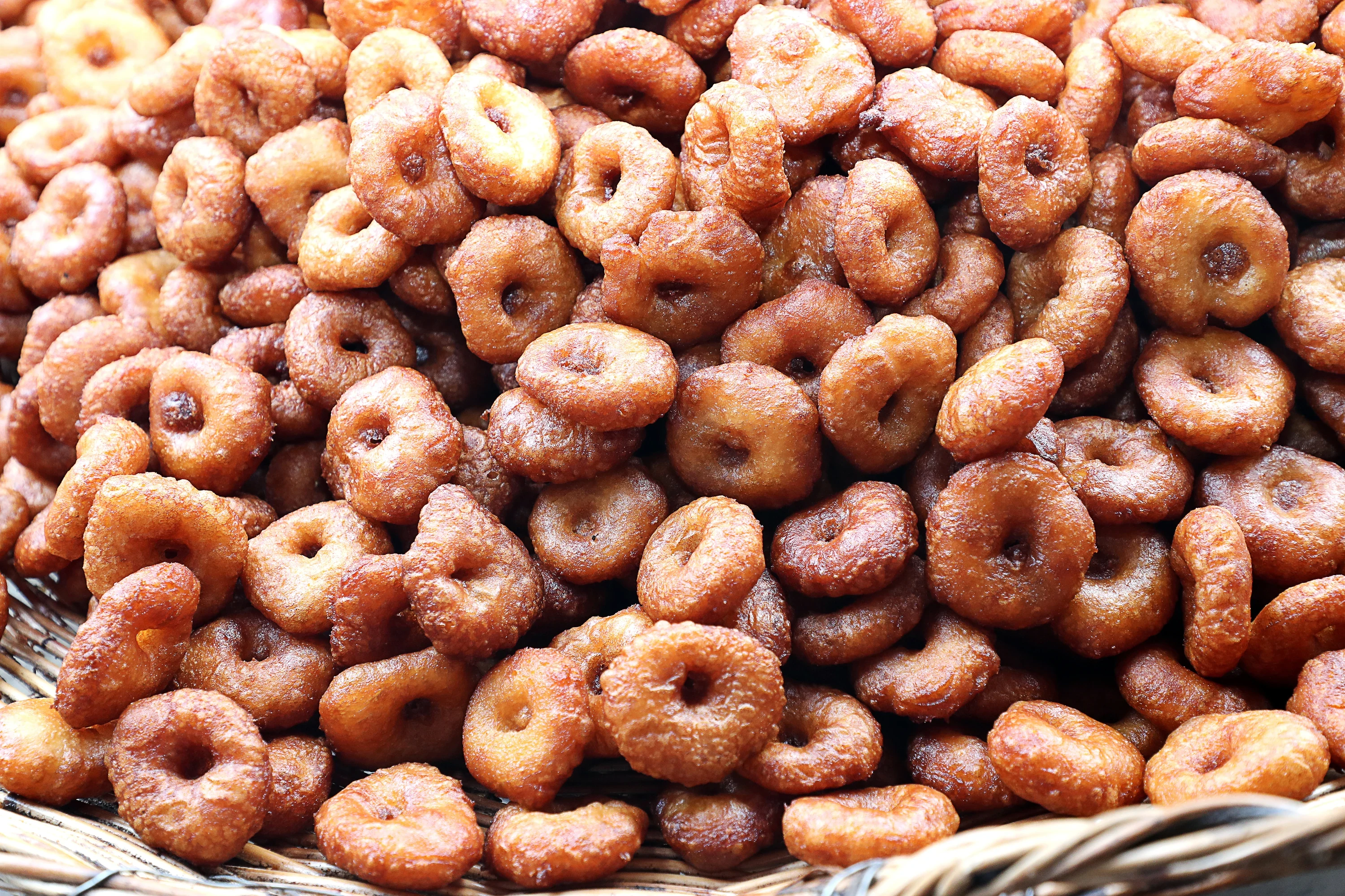 Doughnuts at a Siem Reap street stall